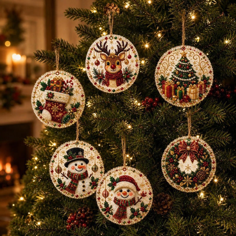 60,000+ Sold🍁💖Glenivo® 6 Pcs Christmas DIY Diamond Painting Ornaments