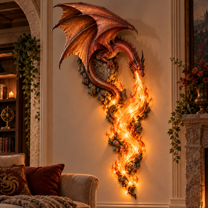 Last Day 49% OFF -🌼💖Glenivo® Dragonfire Guardian™ Wall Sconce – A Legendary Flame Awakens On Your Wall