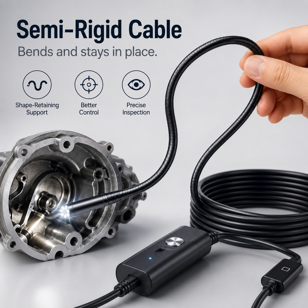 🍁💖HD Endoscope Inspection Camera | 2M 5M 10M Waterproof Probe