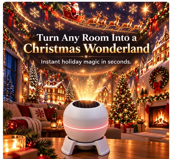 🍁💖Glenivo® Turn Any Room Into a Christmas Wonderland – Holiday Projection Night Light