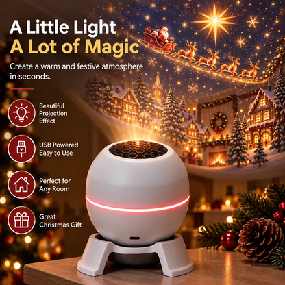 🍁💖Glenivo® Turn Any Room Into a Christmas Wonderland – Holiday Projection Night Light