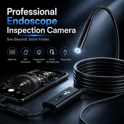 🍁💖HD Endoscope Inspection Camera | 2M 5M 10M Waterproof Probe