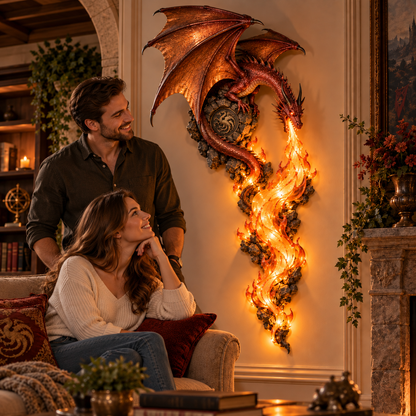 Last Day 49% OFF -🌼💖Glenivo® Dragonfire Guardian™ Wall Sconce – A Legendary Flame Awakens On Your Wall