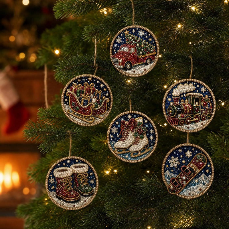 60,000+ Sold🍁💖Glenivo® 6 Pcs Christmas DIY Diamond Painting Ornaments