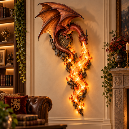 Last Day 49% OFF -🌼💖Glenivo® Dragonfire Guardian™ Wall Sconce – A Legendary Flame Awakens On Your Wall