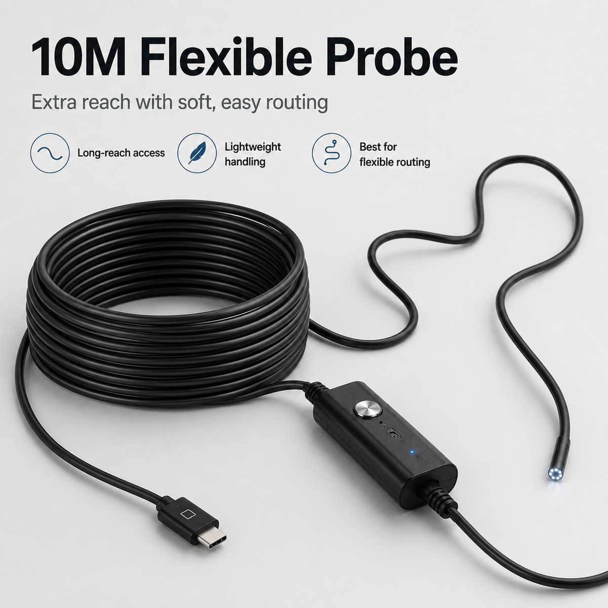 🍁💖HD Endoscope Inspection Camera | 2M 5M 10M Waterproof Probe