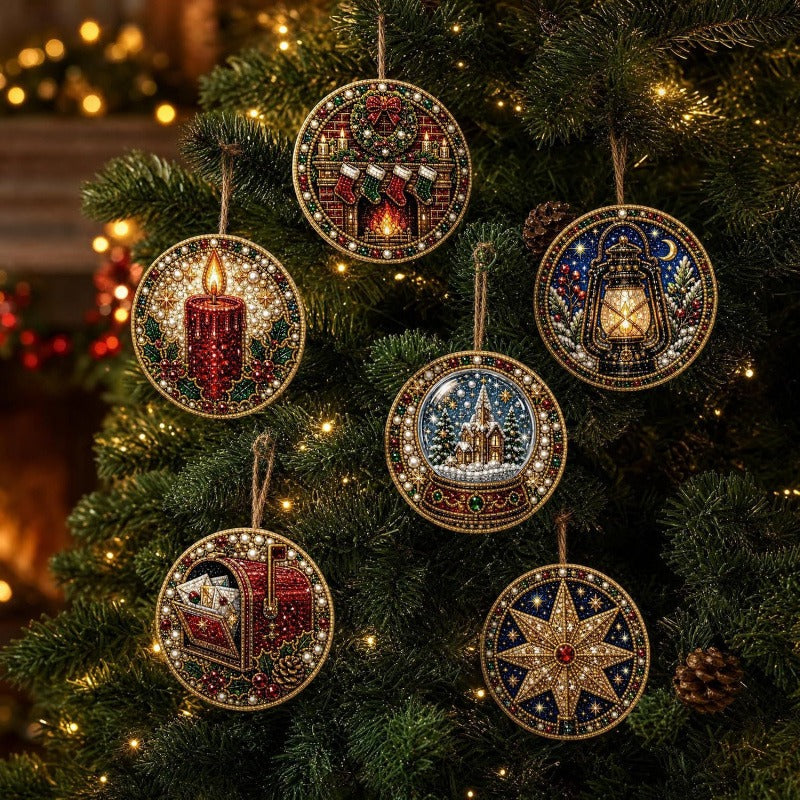 60,000+ Sold🍁💖Glenivo® 6 Pcs Christmas DIY Diamond Painting Ornaments