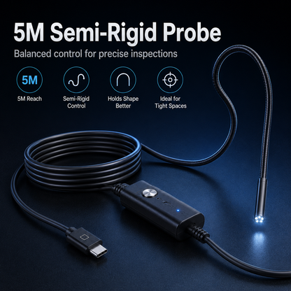 🍁💖HD Endoscope Inspection Camera | 2M 5M 10M Waterproof Probe