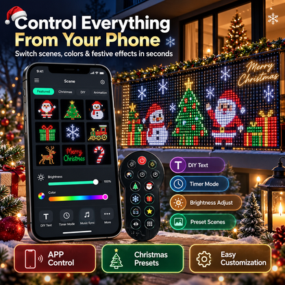 LAST DAY 49% OFF -🌼💖Glenivo® Smart RGB Pixel LED Curtain Lights | App-Controlled Dynamic Holiday Light Show for Outdoor Home Decoration