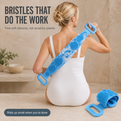 ⏳🔥 LIMITED-TIME 50% OFF! ⏰ Long Handle Silicone Back Scrubber For Easy Full-Body Cleaning