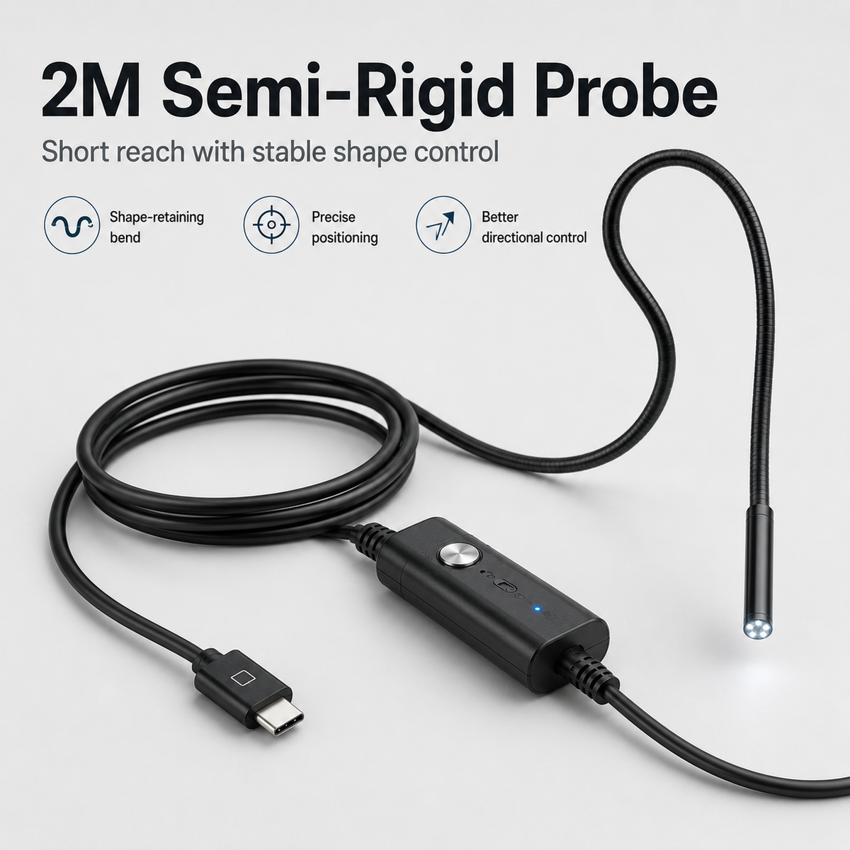 🍁💖HD Endoscope Inspection Camera | 2M 5M 10M Waterproof Probe