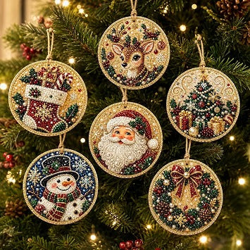 60,000+ Sold🍁💖Glenivo® 6 Pcs Christmas DIY Diamond Painting Ornaments