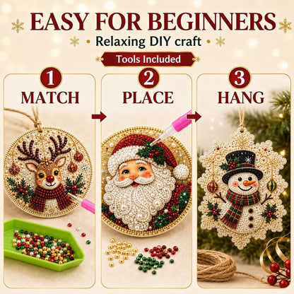 60,000+ Sold🍁💖Glenivo® 6 Pcs Christmas DIY Diamond Painting Ornaments