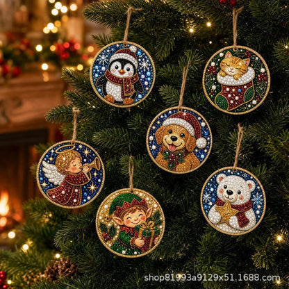 60,000+ Sold🍁💖Glenivo® 6 Pcs Christmas DIY Diamond Painting Ornaments