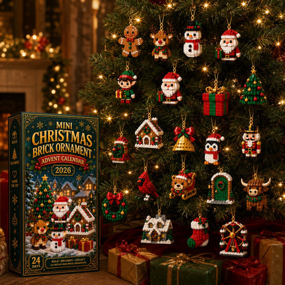 Last day to save 49% –  🍁💖Glenivo® 24-Day Mini Christmas Ornament Advent Calendar | 24 unique festive buildable designs with hanging loops—perfect for decorating Christmas trees, wreaths, and holiday displays