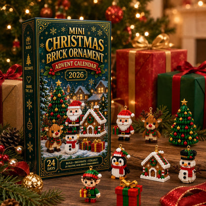 Last day to save 49% –  🍁💖Glenivo® 24-Day Mini Christmas Ornament Advent Calendar | 24 unique festive buildable designs with hanging loops—perfect for decorating Christmas trees, wreaths, and holiday displays