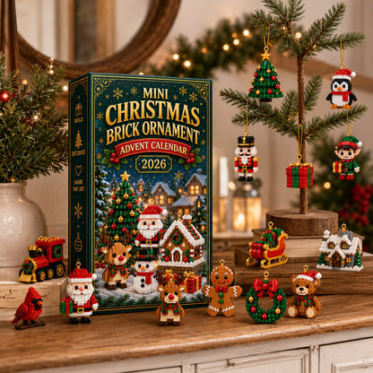Last day to save 49% –  🍁💖Glenivo® 24-Day Mini Christmas Ornament Advent Calendar | 24 unique festive buildable designs with hanging loops—perfect for decorating Christmas trees, wreaths, and holiday displays